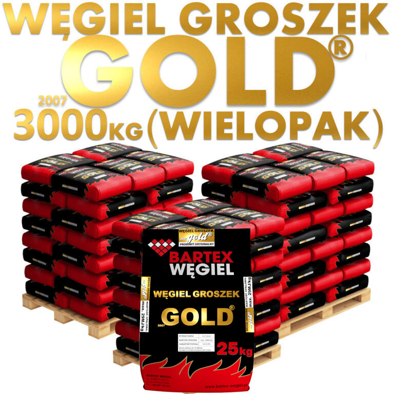 WĘGIEL GROSZEK GOLD – 3000 kg (WIELOPAK – Cena za 1 tonę: 1709,00 zł)